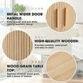 thumbnail image 6 of Magic Union 55" Sideboard Buffer Cabinet with Fluted Slide Doors, Tambour Storage Cabinet with Shelves, Modern Credenza Sideboard Buffet Console Cabinet for Bedroom Living Room Hallway Entryway, 6 of 8
