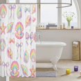 thumbnail image 3 of Manfei Colorful Gradient Bow Shower Curtain 72Wx72L,Rainbow Conch Stars Bathroom Curtain, 3 of 5