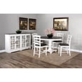 thumbnail image 2 of Sunny Designs Carriage House 36" Farmhouse Wood Table in White/Dark Brown, 2 of 9