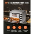 thumbnail image 2 of VEVOR Commercial Pizza Oven Countertop, 14" Double Deck Layer, Stainless Steel Electric Pizza Oven with Stone and Handle, Multipurpose Indoor Pizza Maker for Restaurant Home Pretzels Baked, 2 of 9