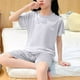thumbnail image 5 of Odeerbi 3-16 Años Niños Niñas Pijamas de Algodón de Verano Manga Corta Tops Pantalones Cortos Conjunto Suave Estampado Ropa de Dormir Conjuntos de Pijama de Dos Piezas, 5 of 8
