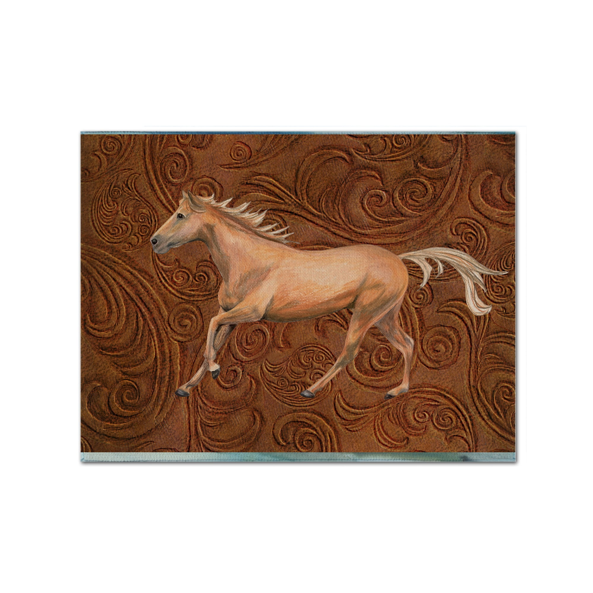 Multicolor Carolines Treasures SB3060PLMT Horse Fabric Placemat 