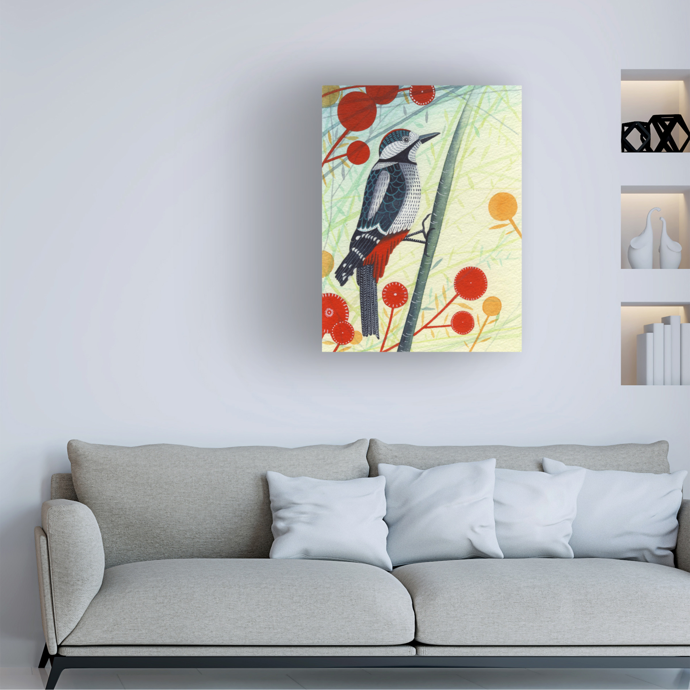 Michelle Campbell 'Woodpecker' Canvas Art