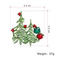 thumbnail image 2 of Broche adornos Europa y América broche de Navidad pintura de diamantes de imitación grande pintura de gota de aceite árbol de Navidad broche de Navidad, 2 of 5