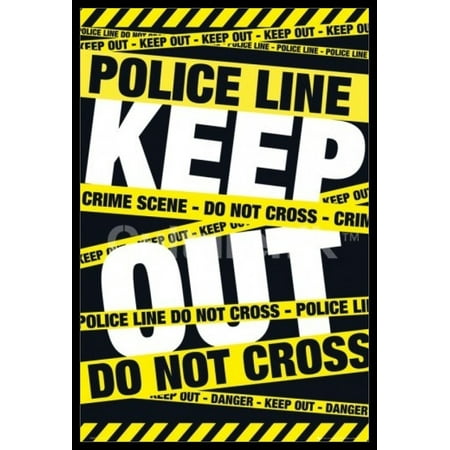 Police Tape Keep Out Poster Poster Print