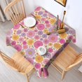 thumbnail image 2 of Pioneer Flower Floral Print Pattern Square Tablecloth, Waterproof Wipeable Spillproof Washable Table Cover for Home Kitchen Party Decor, 42"x42", 2 of 6