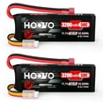 thumbnail image 1 of Hoovo 3S 11.1V 3200Mah 50C Batterie Rc Lipo avec Connecteur Deans T pour Voiture Rc Hélicoptère Rc Quadcopter Modèles Rc (2 Packs), 1 of 5