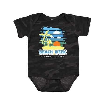 

Inktastic Beach Week Clearwater Beach Florida with Palm Trees Gift Baby Boy Bodysuit