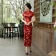 thumbnail image 4 of Traje largo estampado con elegantes mangas cortas, traje vintage estilo Tang para asistir a conferencias, bailes y moda., 4 of 6