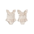 thumbnail image 2 of BemeyourBBs Toddler Baby Girl One Piece Swimsuit Infant Baby Girl Bathing Suits Ruffle Sleeveless Swimwear Seersucker Striped Tankini Swimsuits, 2 of 9