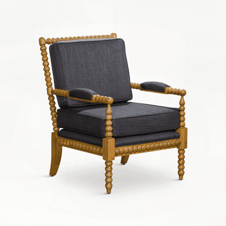 Spindle Chair - 1-Piece Weathered Oak with Charcoal Finish