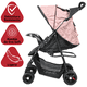 thumbnail image 2 of Carriola para Bebé Ligera y Plegable Asiento Reclinable Cinturón de 5 Puntos Charola Toldo Apta desde 6 Meses Hasta 18 kg - Rosa, 2 of 7