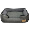 thumbnail image 2 of P.L.A.Y. Lounge Bed: Houndstooth - Black/Gray, Small - Luxury Pet Bed, Dogs & Cats, Removable Reversible Cushion, Machine Washable, 24 x 19 x 7", 2 of 7