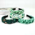 thumbnail image 3 of 4pcs St. Patrick's Day Headbands for Women Girls Cute Love Green Shamrock Irish Lucky Clover Pattern Cross Hair Bands, 3 of 9