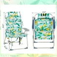 thumbnail image 2 of Lightweight Folding Camping Beach Chair with 5 Positions, Portable Backpack Beach Chair with Cooler Pouch, Towel Bar, Cup Holder, Pocket, Aluminum Reclining Chairs, Support 220LBS, Lemon, 2 of 7