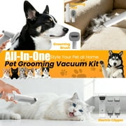 AIRROBO GP04 Dog Grooming Kit, 5 Grooming Tools, Pet Grooming Vacuum, Dog Clippers Kit, Low noise