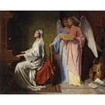 thumbnail image 2 of Simon Glücklich 18x15 Gold Ornate Wood Frame and Double Matted Museum Art Print Titled - St. Cecilia Plays the Organ (1886), 2 of 4