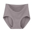 thumbnail image 2 of Swuxness Women's Plus Size High Waist Briefs, Panties for Women, Women's Solid Color High Waist Casual Ice Silk Briefs Elastic Soft Comfortable Breathable Daily Wear Panties Gray, XL, 2 of 4