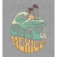 thumbnail image 2 of Gulf of Mexico Wave Text Youth Heather Gray Long Sleee Hoodie-Medium, 2 of 6