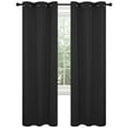 thumbnail image 3 of ZOPZO Blackout Curtain 1 Piece for Bedroom, Noise Reducing, Black, 42W x 84L Inch, Thermal Insulated Window Treatment, 3 of 7