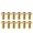 Gold, variant on Set of 12 Titanium Bolts, M5x10mm MTB Bike Bicycle Disc Brake Cycle Rotor Screws