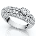 thumbnail image 4 of Pompeii 1 1/2Ct Pave Kimberly Diamond Anniversary Ring 14k Gold or Platinum Lab Grown, 4 of 6