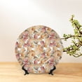 thumbnail image 6 of Easygdp Seashells Bone China Decorative Plate Ceramic Dinner Plates Art Crafts with Display Stand-10in, 6 of 6