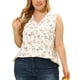 thumbnail image 1 of Blusa sin mangas de flores de talla grande Agnes Orinda para mujeres, cómoda y elegante, 1X blanca, 1 of 7