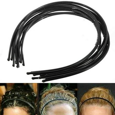 Candy Corn Headband - 10pcs 4mm Plastic Candy Colors Teeth Headband Skinny Thin Hair Band Hairpin