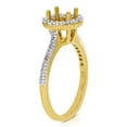 thumbnail image 2 of Vir Jewels 1/3 CTTW Diamond Semi Mount Engagement Ring 14K Yellow Gold Round Halo Prong Set Size 6, 2 of 7