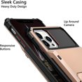thumbnail image 4 of Case for iPhone 13 Pro Max Case Wallet 4-Card Holder ID Slot Flip Door Hidden Pocket Anti-Scratch Dual Layer Hybrid TPU Bumper Protective Hard Shell Back Cover for iPhone 13 Pro Max Rose Gold, 4 of 12