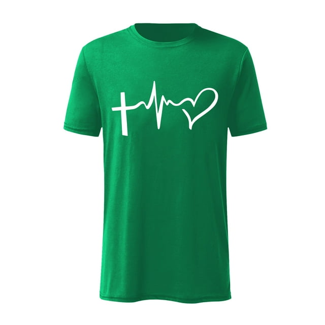 DPTALR T-shirt Imprimé d'Amour de Couleur Unie Décontracté à Manches Courtes Valentine