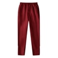 thumbnail image 2 of purcolt Womens Baggy Sweatpants, Straight Wide Leg Elastic Waist Joggers Pants Workout Casual Trousers, Side Zipper Hem, 2 of 7