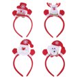 thumbnail image 1 of EeaseMX 4 diademas luminosas navideñas con diseño de Papá Noel, muñeco de nieve, ciervo y oso, aros para el pelo, tocado brillante., 1 of 8