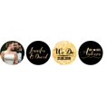 thumbnail image 2 of Darling Souvenir Custom Photo Wedding Stickers Candy Chocolate Labels 190 Pcs-Black & Glitter Gold, 2 of 2