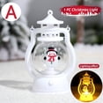thumbnail image 1 of Navidad llevó la luz de la linterna con pilas árbol de Navidad decoración de Papá Noel, una linterna blanca del muñeco de nieve, 1 of 5