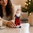 thumbnail image 7 of Fufafayo Christmas Santa Claus Figurine with Light, Lighted Resin Santa Statue, Star Cutout Light Up Santa Tabletop Ornament for Christmas Mantel Shelf Home Decor, 7 of 7