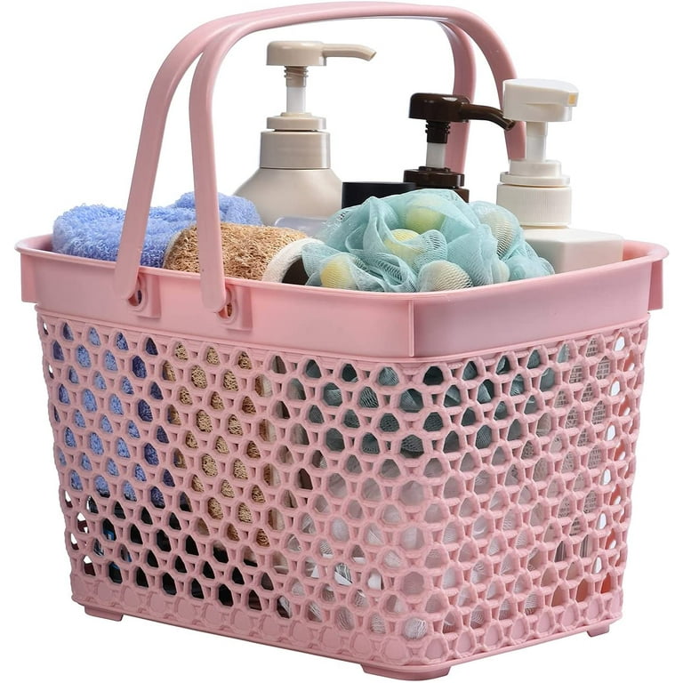 Portable Shower Caddy Basket, Plastic Organizer Storage Tote with