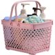 thumbnail image 1 of Cesta de plástico para ducha con asa, organizador portátil, contenedores de almacenamiento para baño, despensa, cocina, dormitorio universitario (verde) Ormromra DLM406-3, 1 of 9