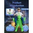 thumbnail image 4 of Inflatable Alien Abduction Costume - Funny Green Alien Pick-Me-Up Outfit For Halloween & Cosplay,Height 4'11"-6'3",alien, 4 of 7