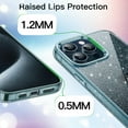 thumbnail image 4 of JETech Glitter Case for iPhone 15 Pro 6.1-Inch, Bling Sparkle Shockproof Phone Bumper Cover, Cute Sparkly for Women and Girls (Blue), 4 of 6