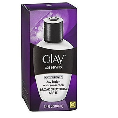 - Olay Age Defying Anti-Wrinkle Day Face Lotion with Sunscreen SPF 15, 3.4 fl oz