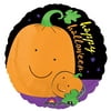 Anagram Happy Halloween Smiling Pumpkins 21" Foil Balloon, Orange Black Purple