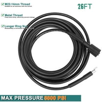 Ueetek-8m 160 Bar M22 High Pressure Hose for Power Washer (Black)