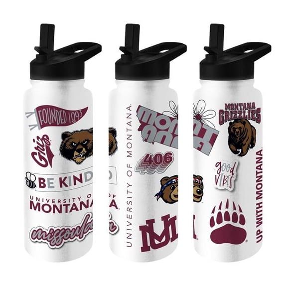 Logo Brands 179-S34QB-63 Montana 34 oz Native Quencher Bottle