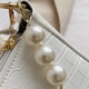 thumbnail image 5 of Bolso de mano para mujer, bolso de mano pequeño Vintage con patrón de cocodrilo, bandolera con perlas, 5 of 8