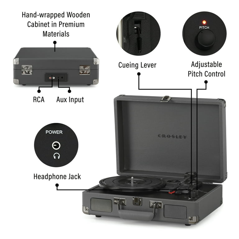 その他 Crosley Cruiser Bluetooth Record Player Crosley Cruiser Plus Vinyl Record Player with Speakers and