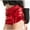 Red, variant on Prolriy Leather Shorts for Women Drawstring Sparkly Elastic Outfit Yoga Shorts Shiny Waist Booty Dance Pants Women's Rave Pants Womens Shorts Black XL
