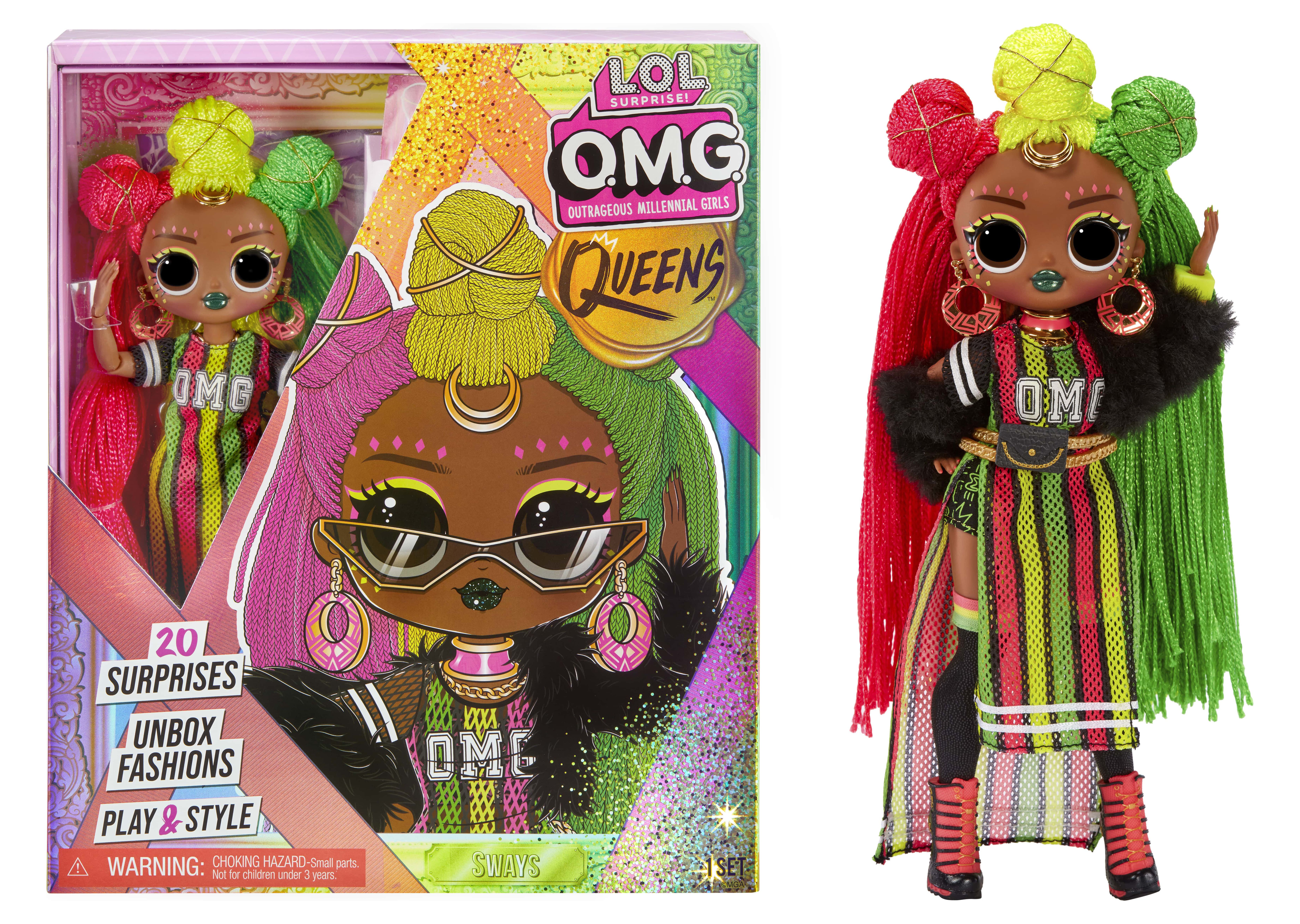 Lol Surprise OMG Queens Sways Fashion Doll with 20 Surprises