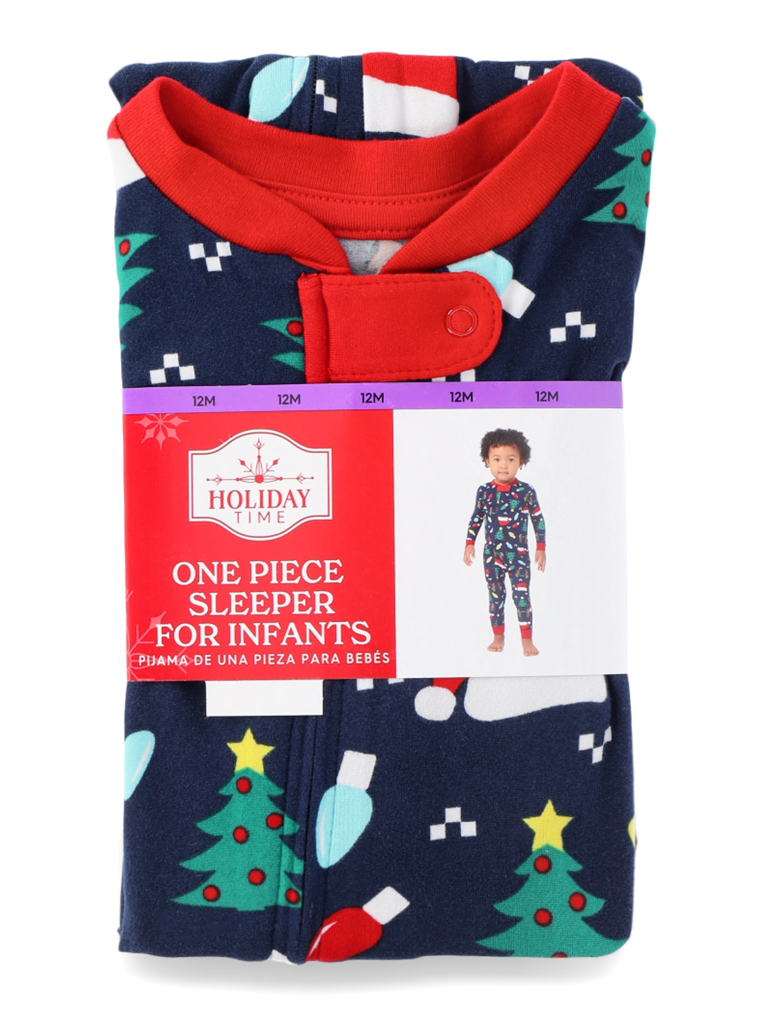 Infant Christmas Matching Family One-Piece Pajamas from Holiday Time, Sizes 6M-18M